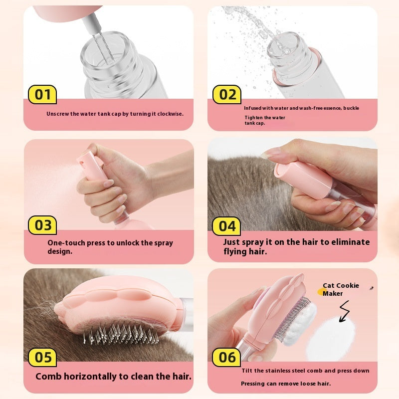 2-in-1 Spray & Brush – Smart Grooming Tool for Shiny, Shed-Free Coats