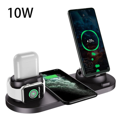 6-in-1 Fast Wireless Charging Station for iPhone, Apple Watch & AirPod