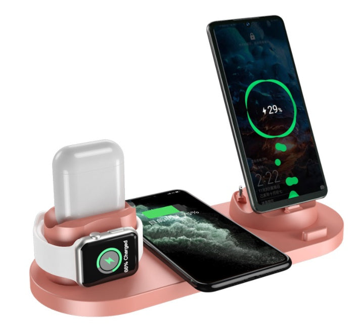 6-in-1 Fast Wireless Charging Station for iPhone, Apple Watch & AirPod