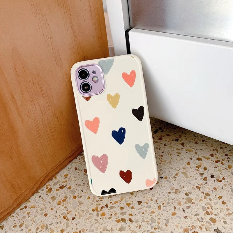 Aesthetic Flower & Heart Phone Cover