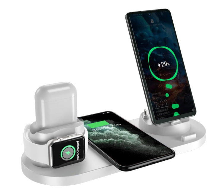 6-in-1 Fast Wireless Charging Station for iPhone, Apple Watch & AirPod