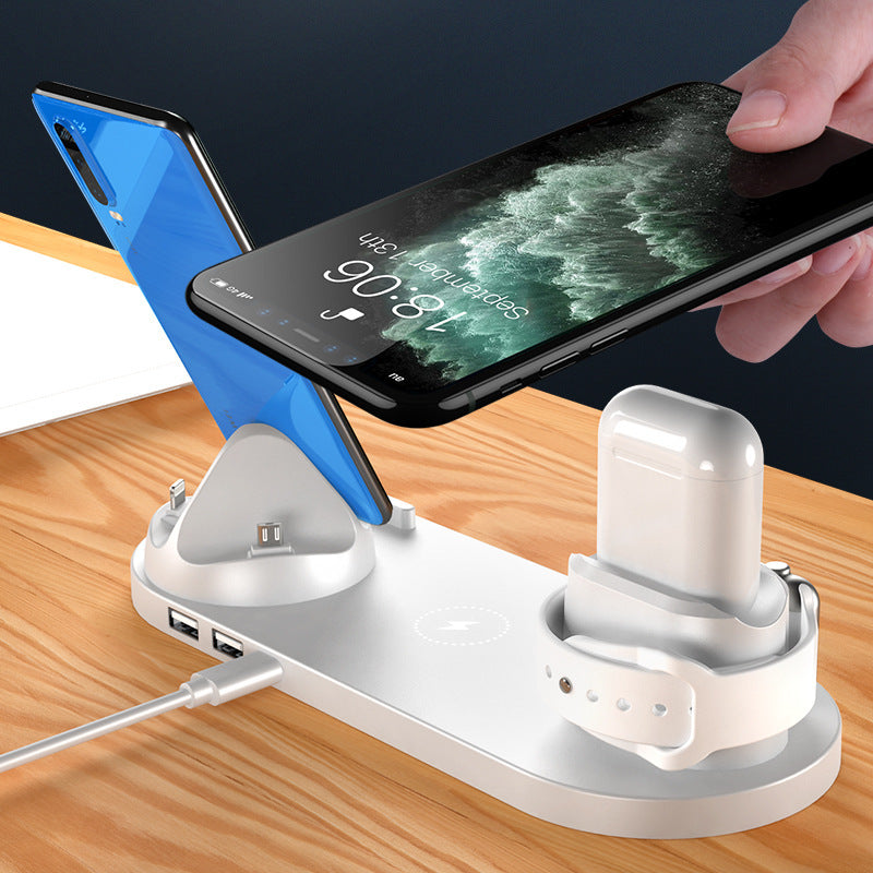 6-in-1 Fast Wireless Charging Station for iPhone, Apple Watch & AirPod
